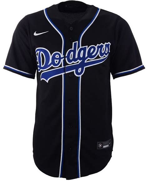 los angeles dodgers nike official replica jersey - black/white|nike dodgers jersey.